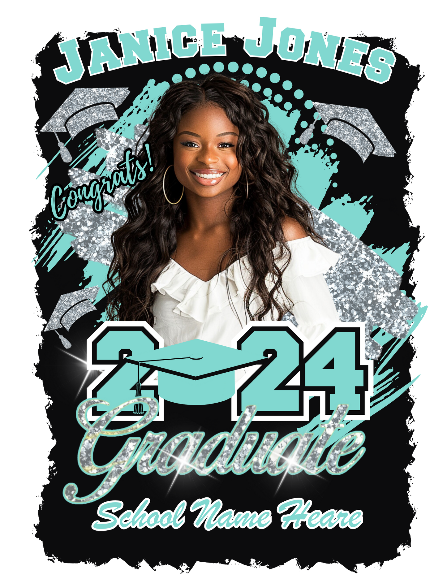 Editable Graduation T-shirt Template