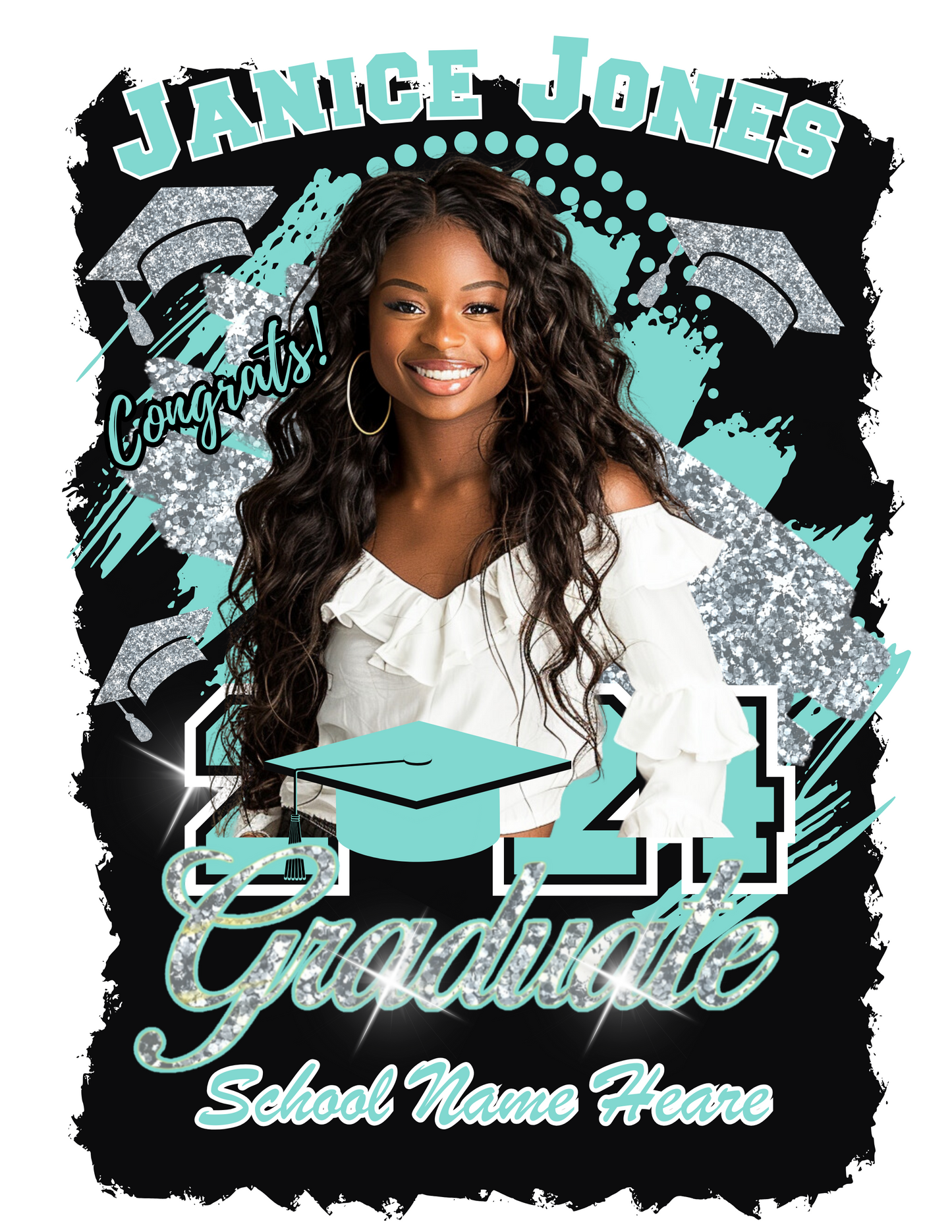 Graduation T-shirt Editable Templates 5pcs + 2 bonus